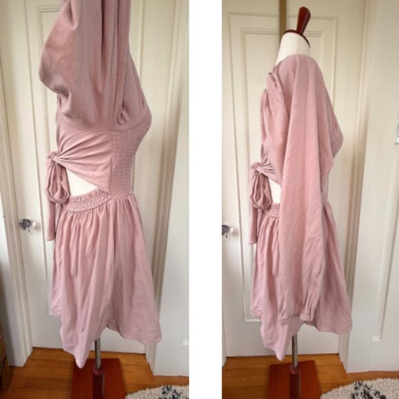FREE PEOPLE FP BEACH Colette Convertible Mini Dusty Himalayan Pink Dress Size M - Picture 5 of 12